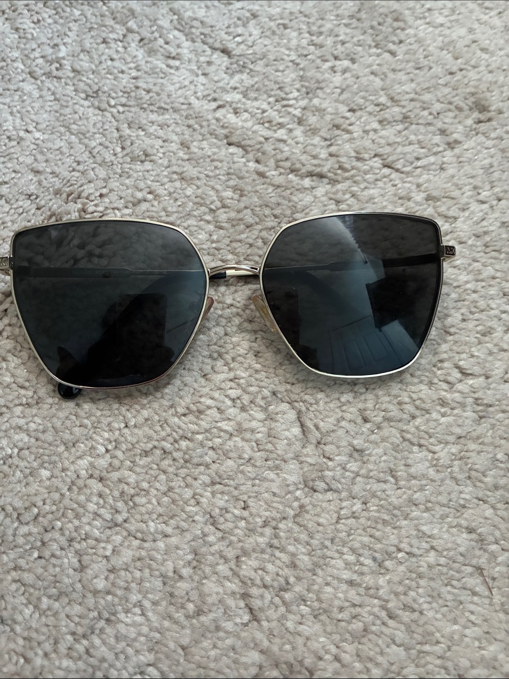 Micheal Kors octangal Women’s gold Frame Black Lens Sunglasses